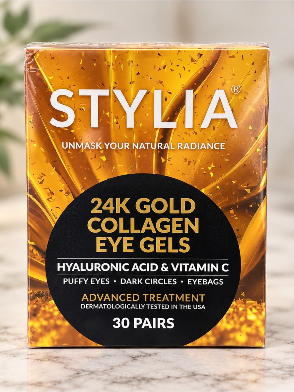 24K Gold Collagen Eye Gels — Gold Under-Eye Treatment (30 Pairs)